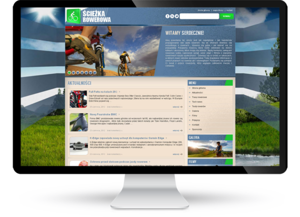 Strona internetowa dla serwisu Ścieżka Rowerowa