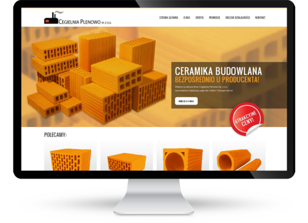 Strona www dla Cegielni w Plenowie
