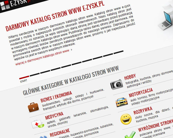 E-zysk - darmowy katalog stron