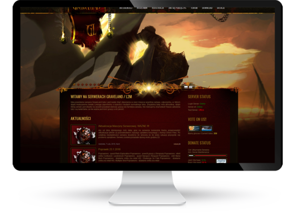 Strona www dla serwera L2 GravelanD