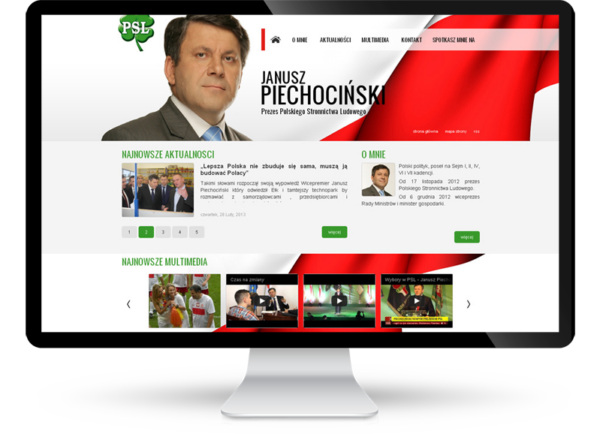 Strona internetowa dla polityka