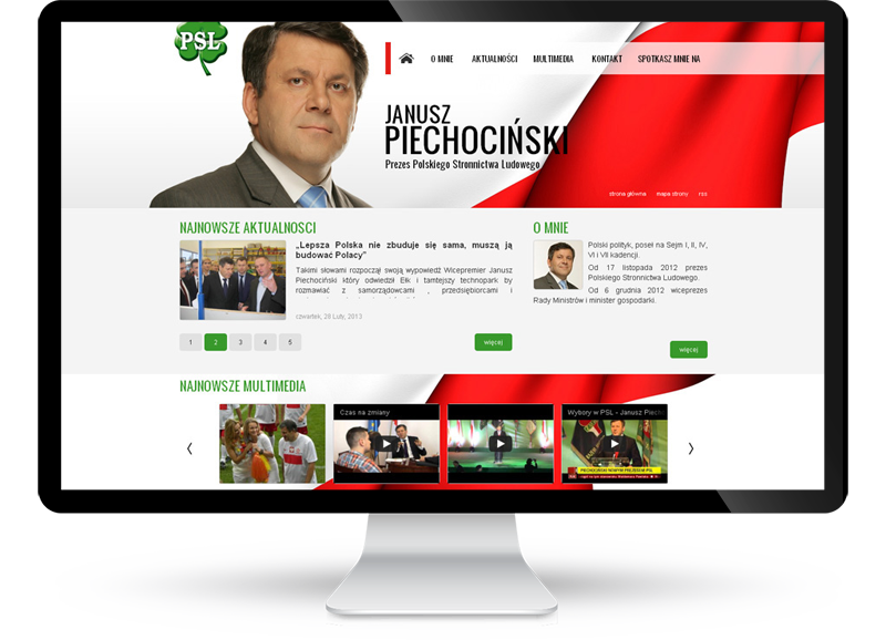 Strona internetowa dla polityka