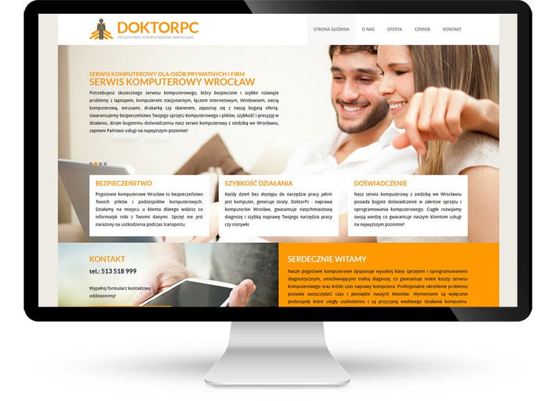 Strona internetowa dla pogotowia komputerowego