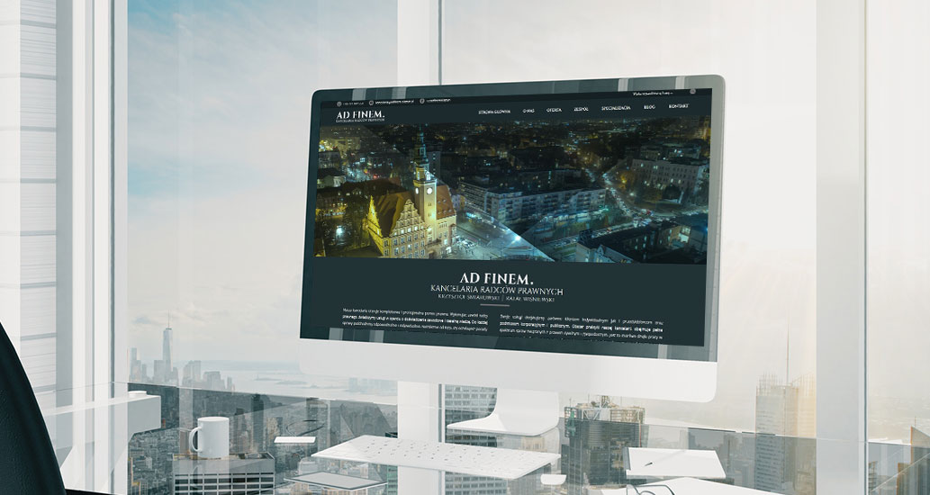 Realizacja dla kancelarii Ad Finem – strona www