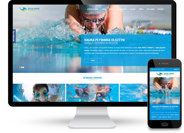 Strona www dla firmy Aqua Swim