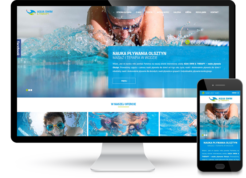 Strona www dla firmy Aqua Swim