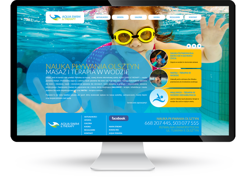 Strona internetowa dla szkółki pływacjiej