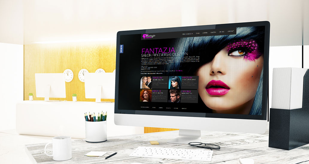 Strona www dla zakładu fryzjerskiego w Olsztynie