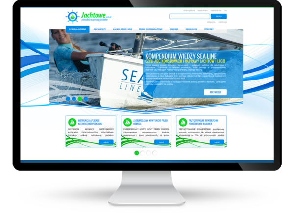 Strona internetowa wykonana dla serwisu Jachtowe