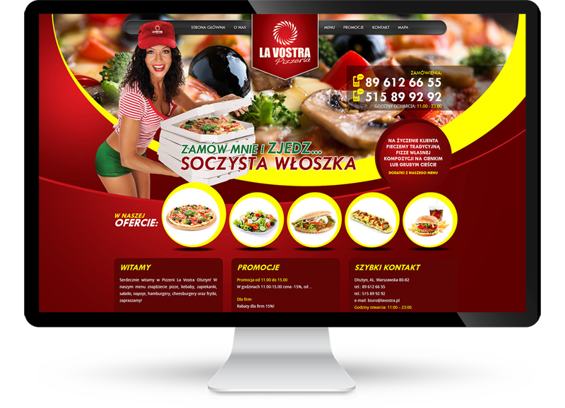 Strona internetowa wykonana dla pizzerii