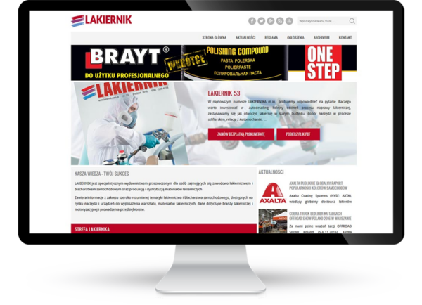 Strona www dla serwisu Lakiernik