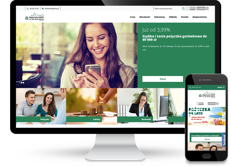 Strona www dla firmy SKOK Alberta Szczytno