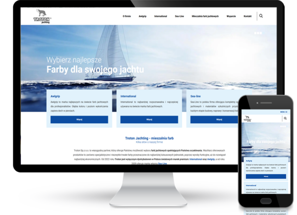 Realizacja strony www jachting.troton.pl