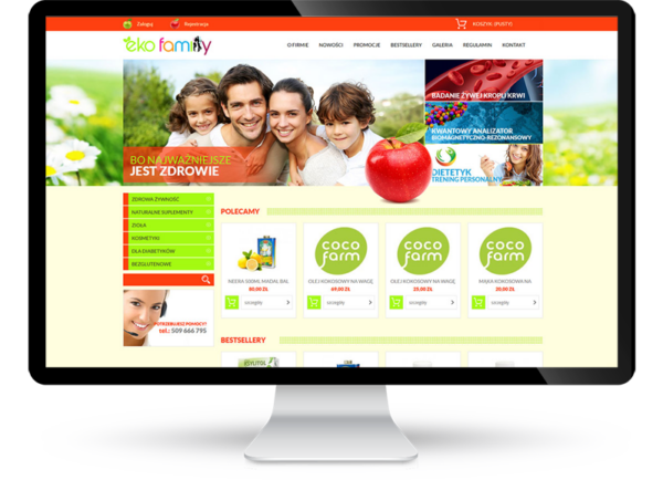 Sklep internetowy dla firmy Eko Family