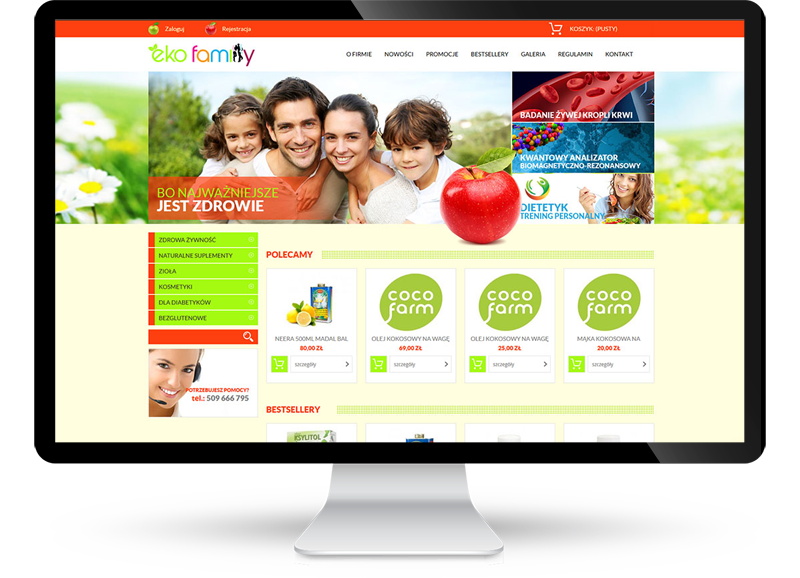 Sklep internetowy dla firmy Eko Family