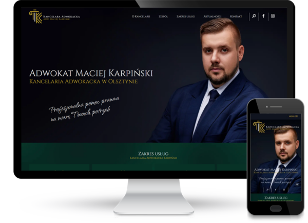 Strona internetowa dla adwokata Macieja Karpińskiego