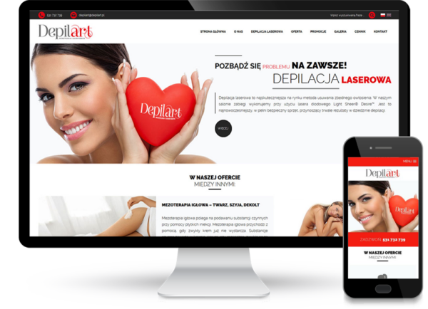 Strona www dla Depilart Olsztyn