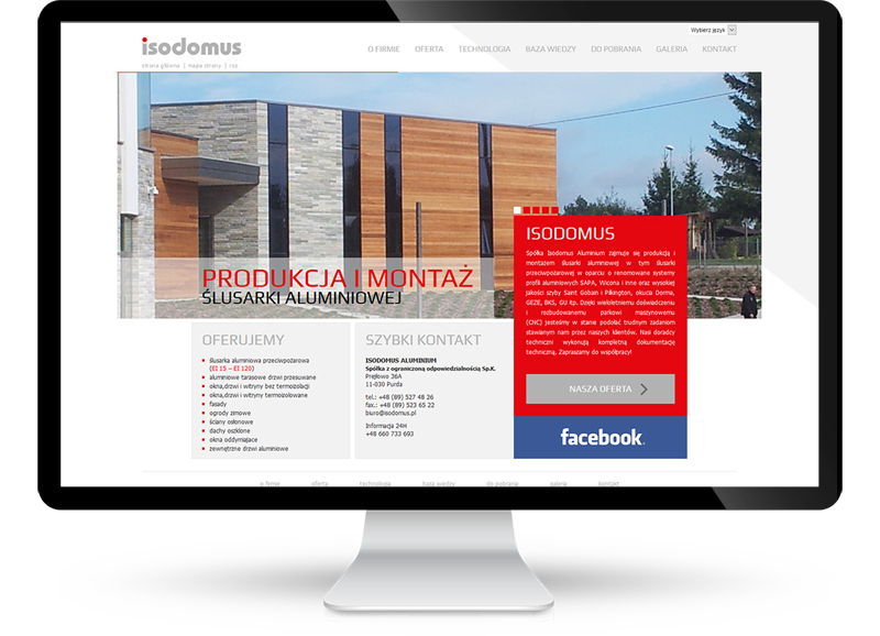 Strona internetowa dla firmy Isodomus