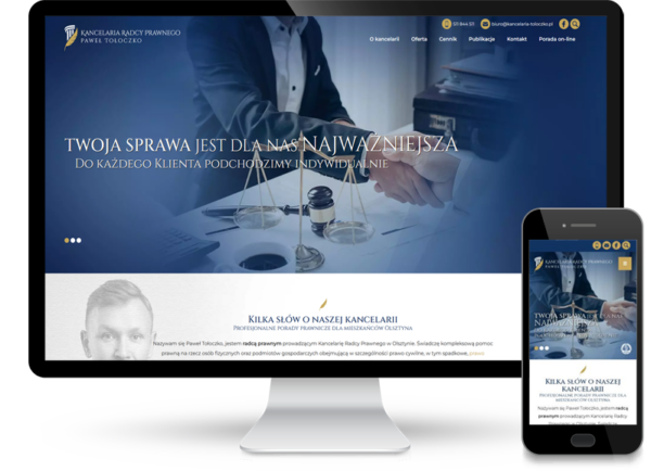 Strona internetowa dla Radca Prawny Tołoczko Olsztyn