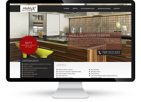 Strona internetowa dla firmy Meblux