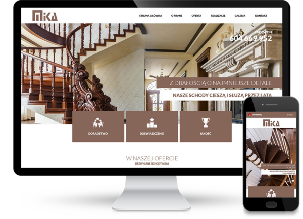 Strona www dla pracowni stolarskiej Mika