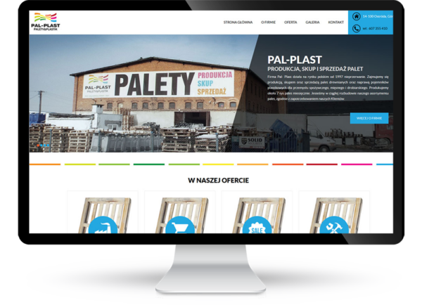 Strona www dla firmy Pal-Plast z Ostródy