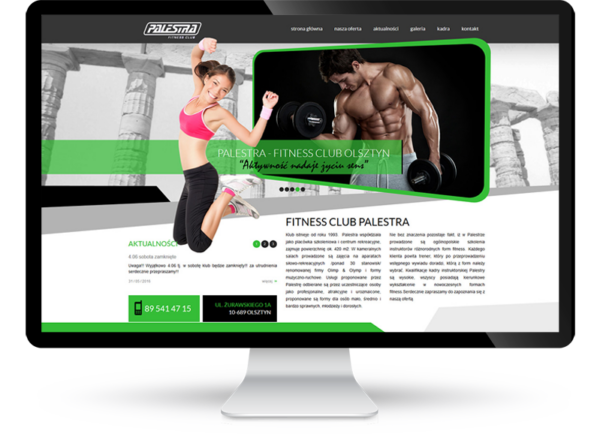 Strona internetowa dla klubu fitness