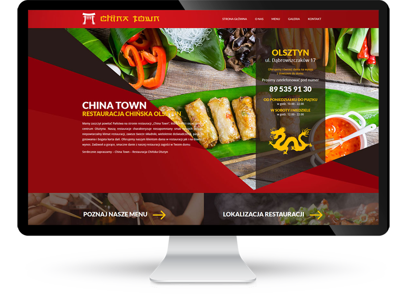 Strona www restauracji Chińskiej