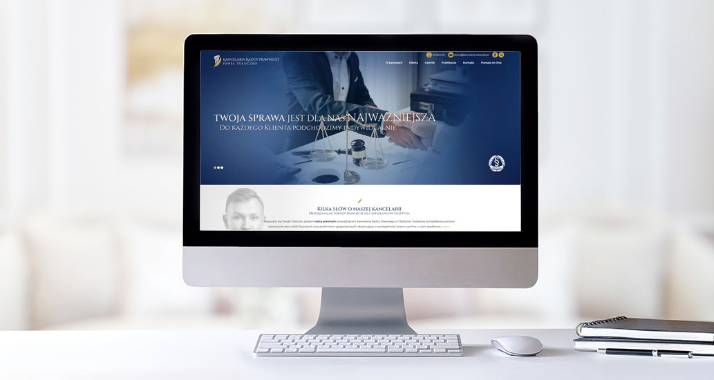 Strona internetowa dla Radca Prawny Tołoczko Olsztyn