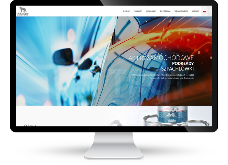 Strona internetowa dla firmy Troton