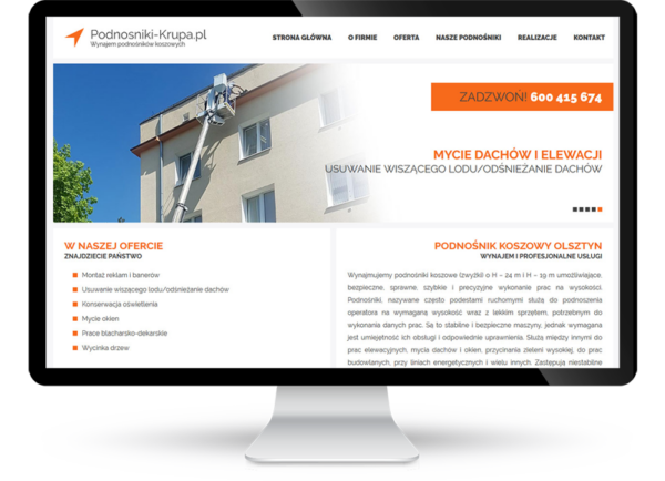 Strona internetowa dla firmy Krupa