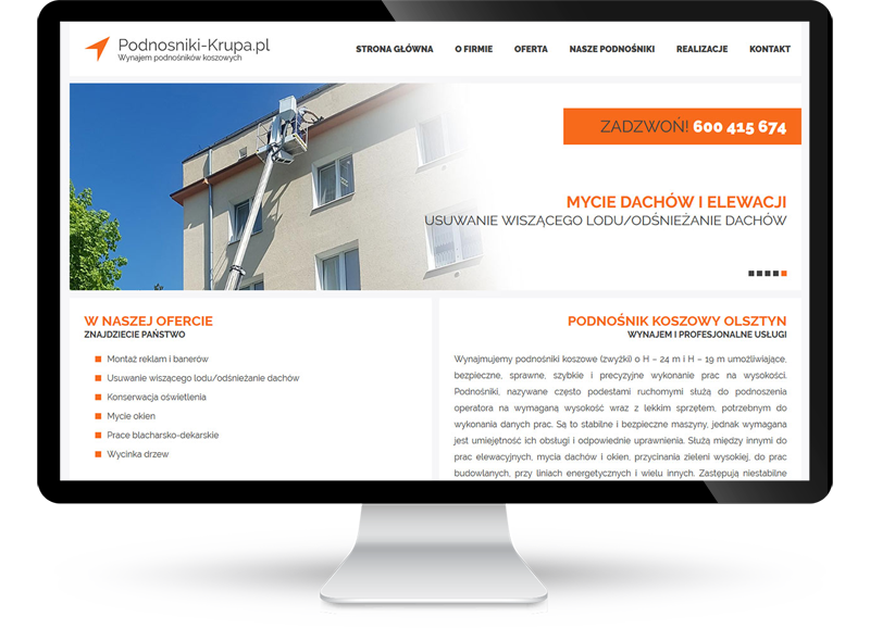 Strona internetowa dla firmy Krupa