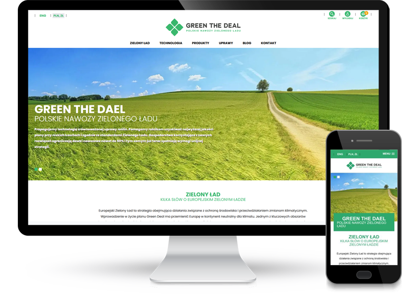 Realizacja sklepu internetowego dla projektu Green the Deal