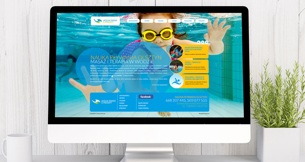 Strona internetowa dla szkółki pływacjiej