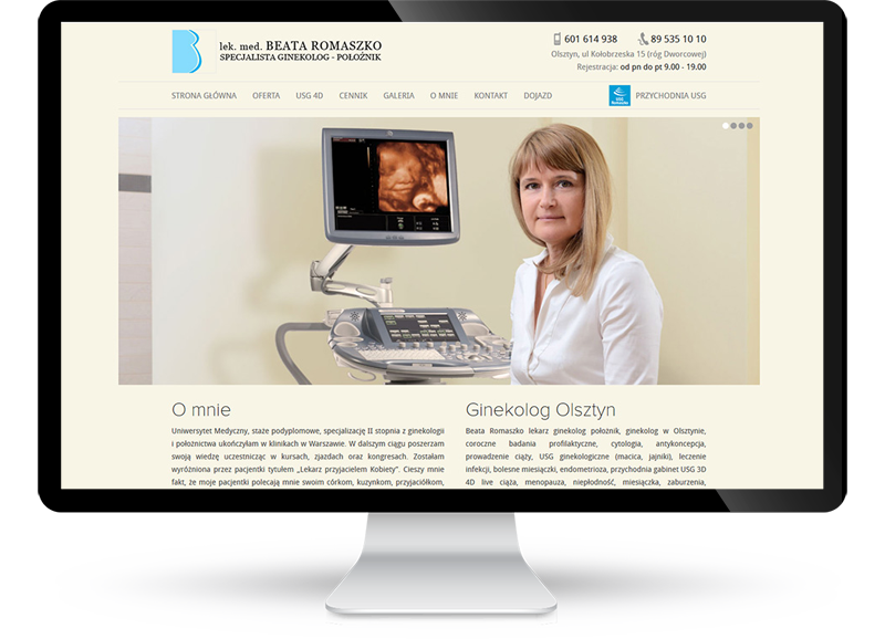 Strona www dla gabinetu ginekologicznego