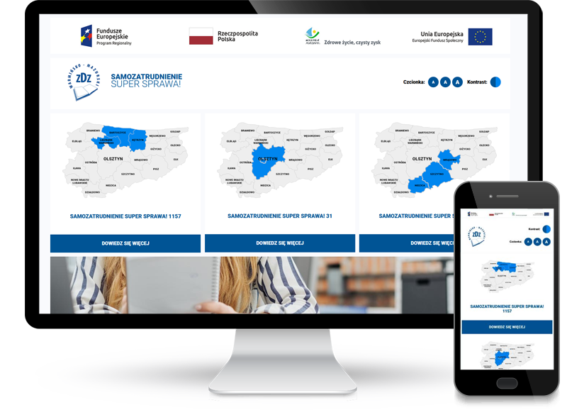 Strona www dla ZDZ Olsztyn