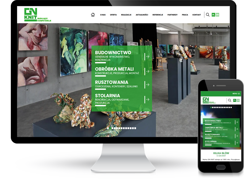 Strona www dla firmy GN-KNIT