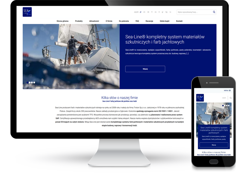 Realizacja dla Sea-Line strona www