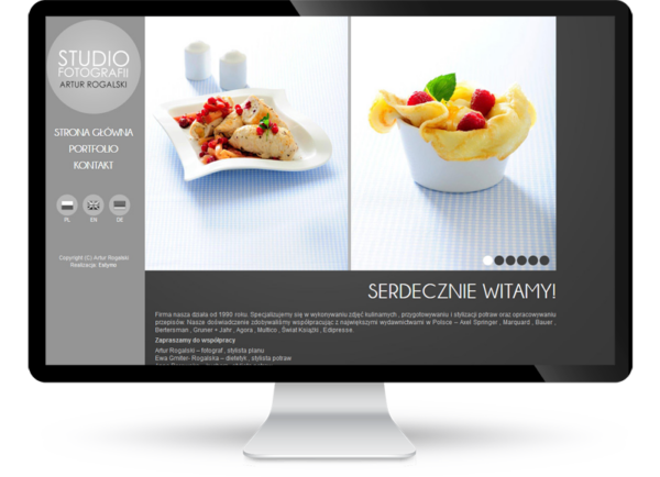 Strona internetowa dla Studia Fotografii Kulinarnej