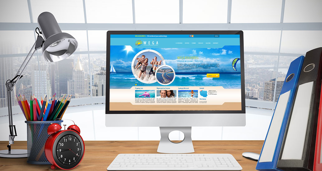 Strona www dla ośrodka wypoczynkowego nad morzem