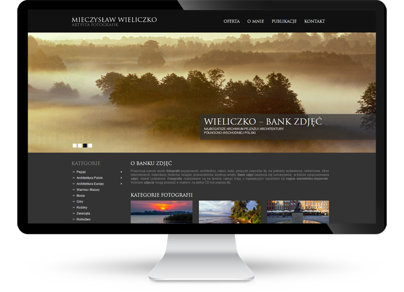 Strona internetowa dla banku zdjęć