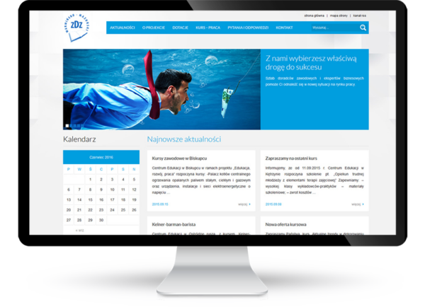 Strona www projektu „Edukacja, rozwój, praca”