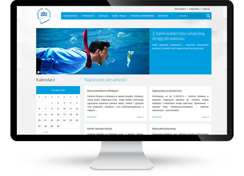 Strona www projektu „Edukacja, rozwój, praca”
