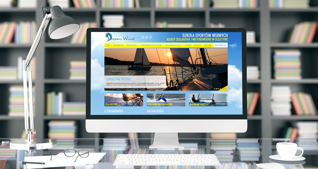 Strona www dla szkoły sportów wodnych