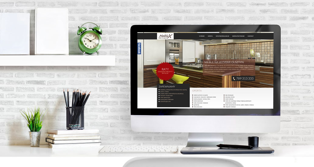 Strona internetowa dla firmy Meblux