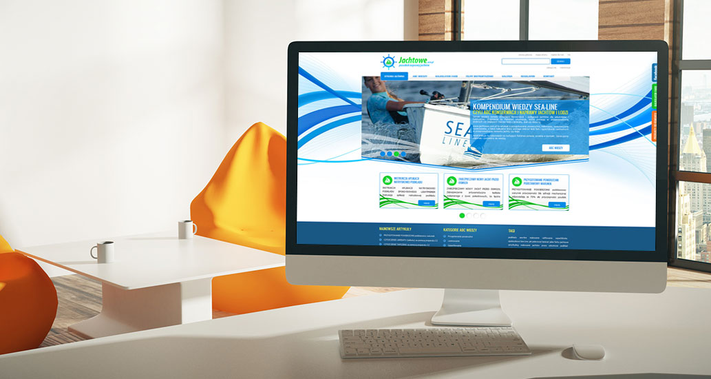 Strona internetowa wykonana dla serwisu Jachtowe