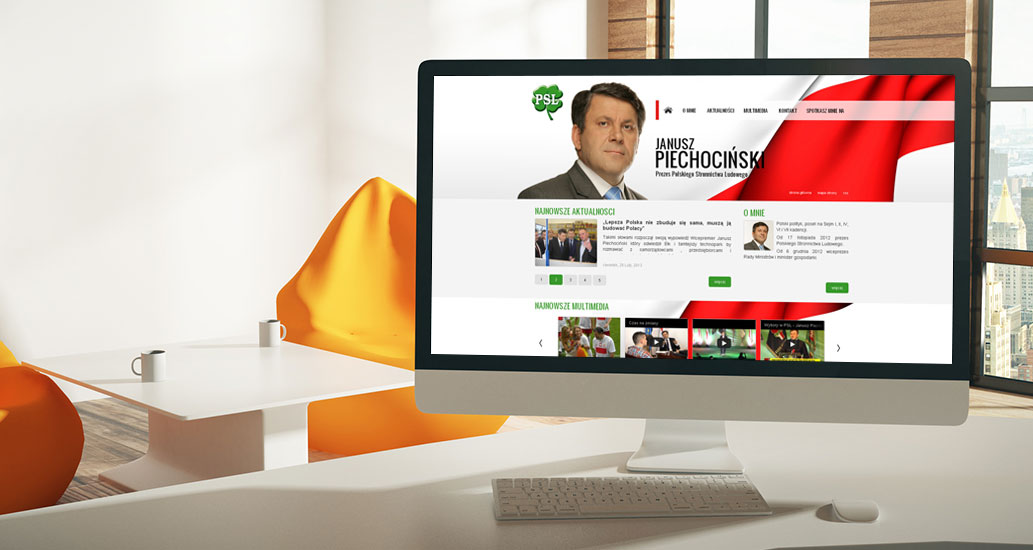Strona internetowa dla polityka