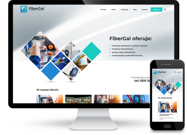Strona internetowa dla FiberGal instalacje elektryczne