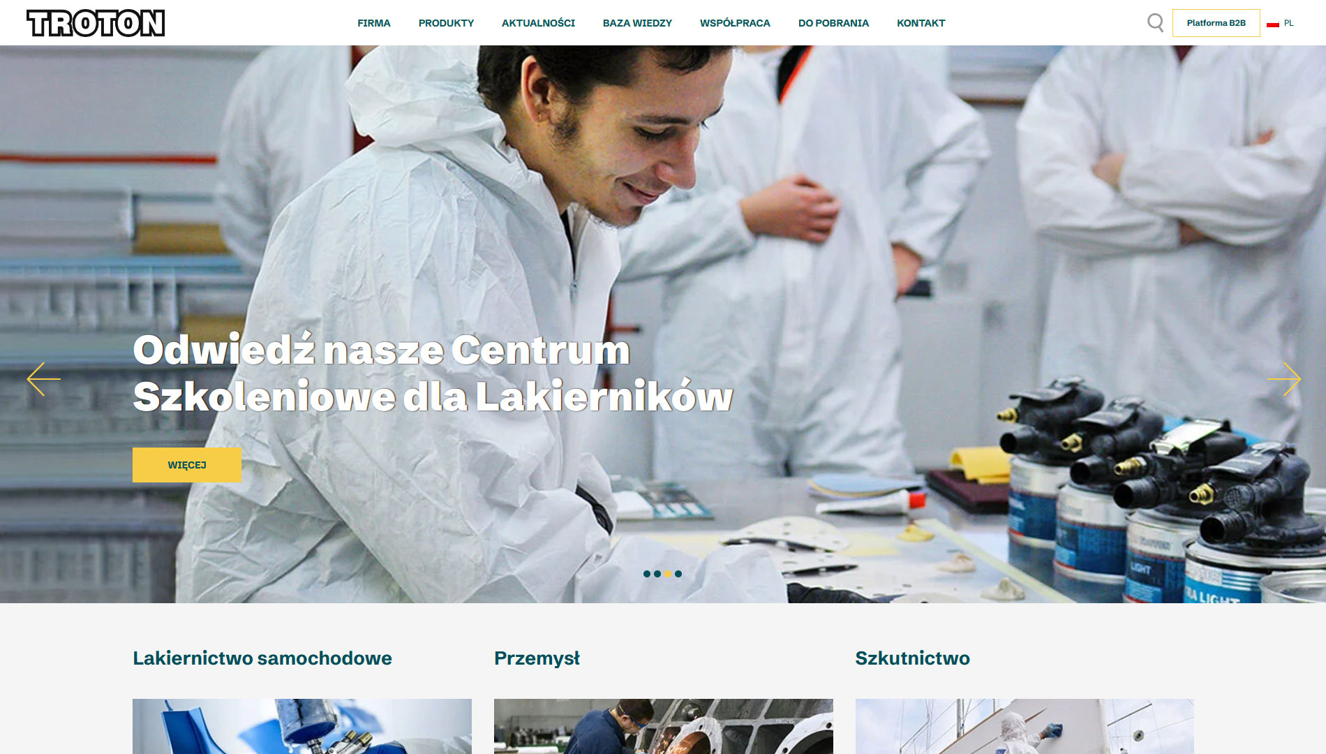 Strona www dla firmy Troton