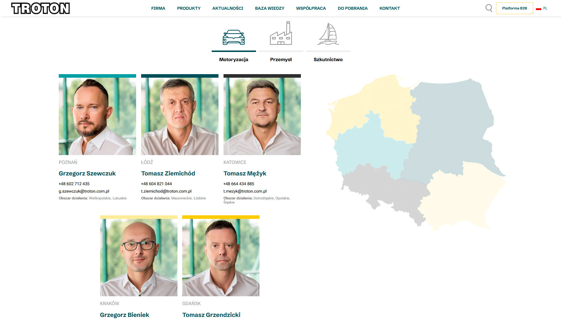 realizacja Troton strona www